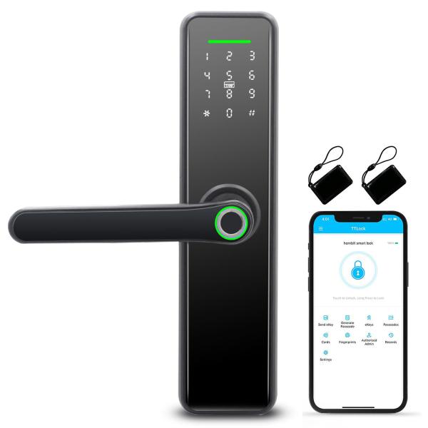 Aluminum Alloy Bluetooth Sliding Door Lock ROHS Keyless Door Lock With App