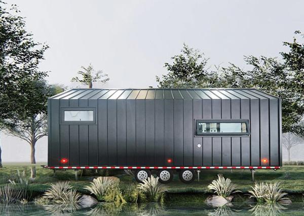 Australia Project Site Luxury Prefab Tiny House On Wheels With 10mm MDF Flooring