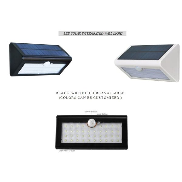 500LM Waterproof Solar LED Wall Light Integrated 4 Wattage For Outdoor Garden