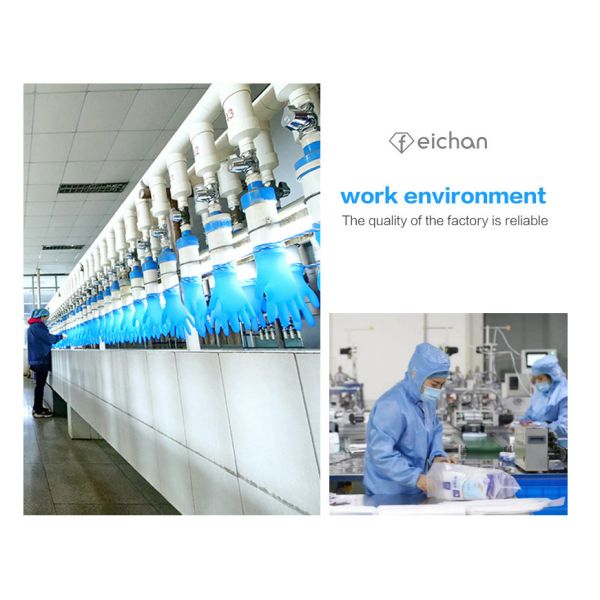 Blue Pvc Nitrile Gloves Powder Free 100PCS ONE BOX For Civil