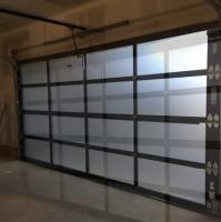 Puerta seccional de aluminio moderno Blanco marrón gris de aleación aislante del sonido Puerta de apertura automática Puerta de vidrio transparente