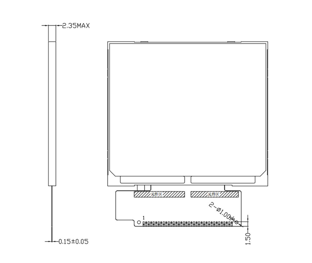 интерфейс Pin 320*240 QVGA MCU модуля 36 дисплея 2.31inch LCD