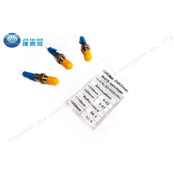 Мужчина lc волокна одиночного режима 9/125 гибридный к соединительной муфте с внутренней резьбой st