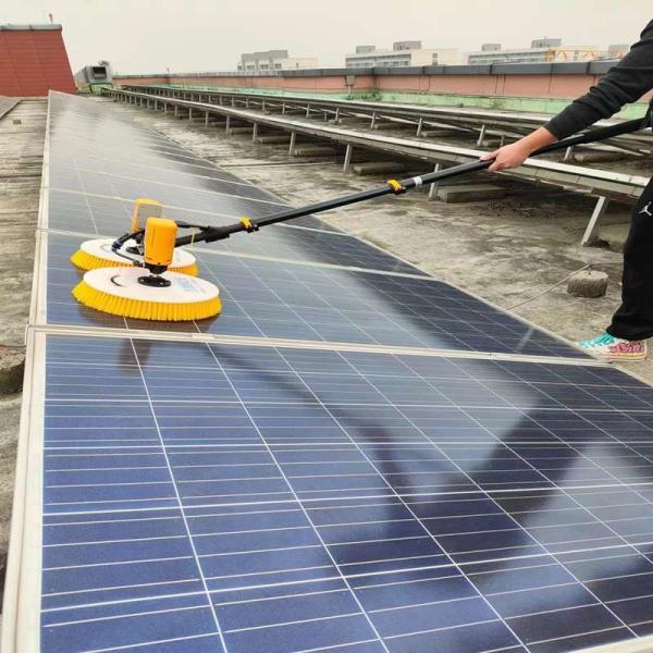 Physical Cleaning Principle Electric Double Head Rotating Brush for Solar Panel Cleaning