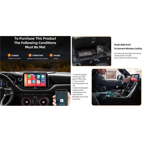 Донгл игры автомобиля Яблока переходника РУКИ A7 всеобщий Carplay переходника USB Bluetooth Carplay