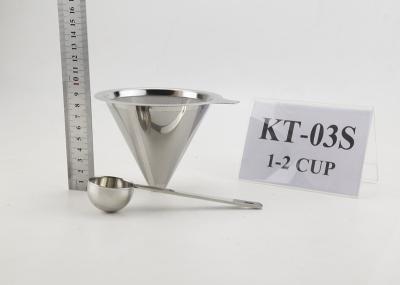 Dishwasher Safe Stainless Steel Coffee Dripper With 1-2 Cups Eco - Friendly