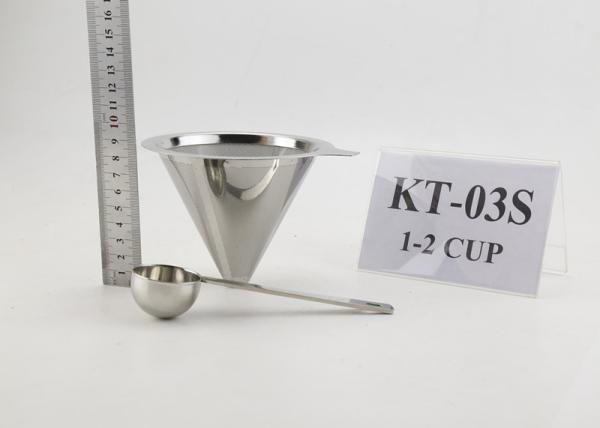 Dishwasher Safe Stainless Steel Coffee Dripper With 1-2 Cups Eco - Friendly