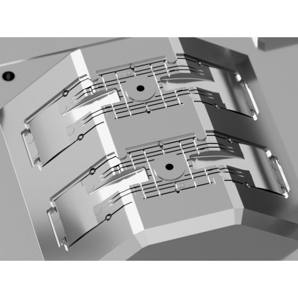 Кронштейн закрытой ременной вилки МЯТЛИКА прозрачный бортовой (1*2)/холодная прессформа No.22728 /Three-plates бегуна