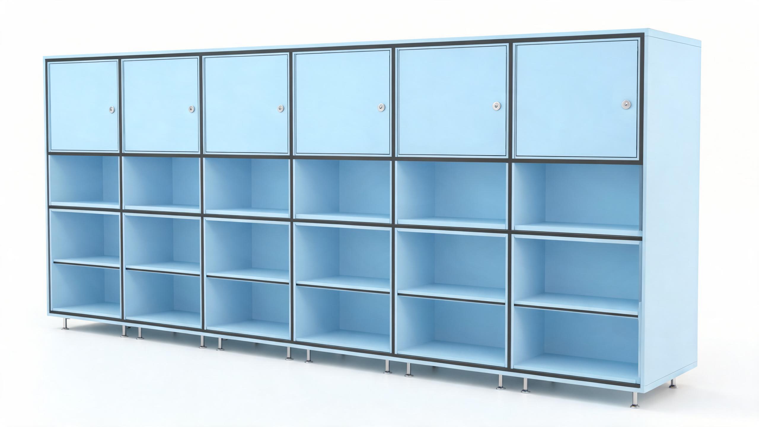 Custom HPL Phenolic Compact Laminate Locker, Multi Compartment Storage Cabinet with Lockable Doors for School & Workplace