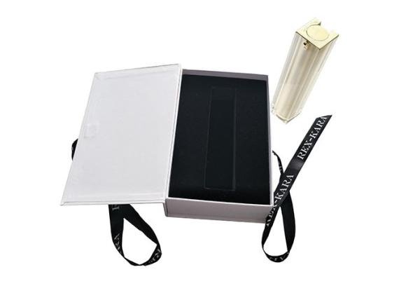 Perfume Book Shaped Jewelry Box Black Ribbon Closure Moisture Proof Covered