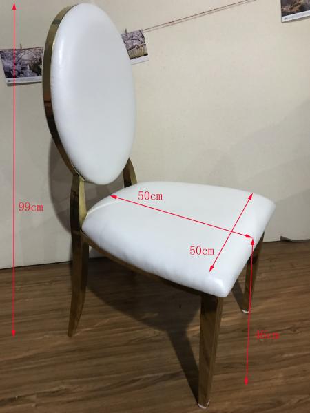 Fully Gold Plated 99cm Brushed Stainless Dining Chairs