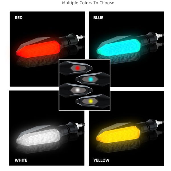 DC12V Voltage Waterproof Motorcycle LED Turn Signal Light 2PCS Within 120mm*30mm