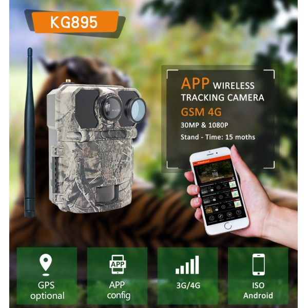 Камера следа доказательства 30MP пыли камеры следа датчика 4G CMOS водоустойчивая клетчатая