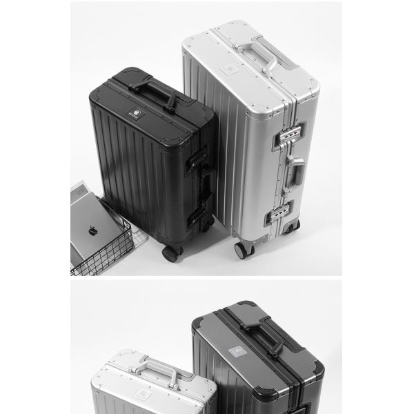 ALL ALUMINUM MAGNESIUM ALLOY LUGGAGE WOMEN'S AND MEN'S ALUMINUM ALLOY ROD BOX ALUMINUM FRAME 26 
