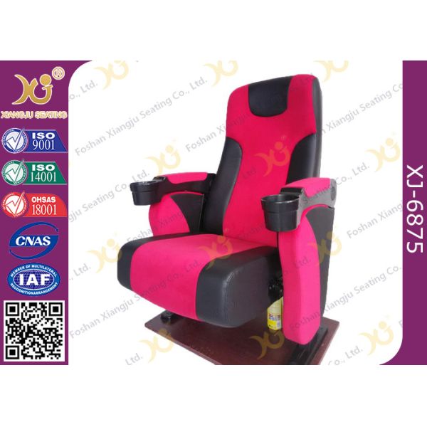 Plastic Back Cover Theatre Seating Chairs With Full Upholstery Cover Seat Padded