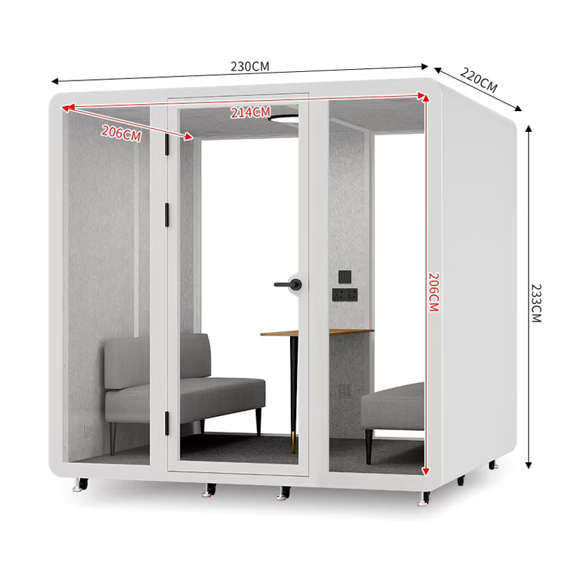Office Hospital 6-8 People Meeting Sleeping Booth Customized as a Fully Sealed Soundproof Booth