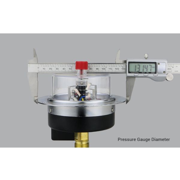 Electric Contact Point Precision Air Pressure Gauge Flange Edge 25 Bar Manometer