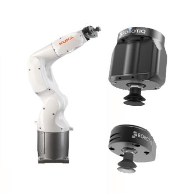 Robô do robô industrial KR3 R540 de KUKA com o prendedor do vácuo da linha central 6 e do robotiq para a manipulação e o conjunto do braço do robô