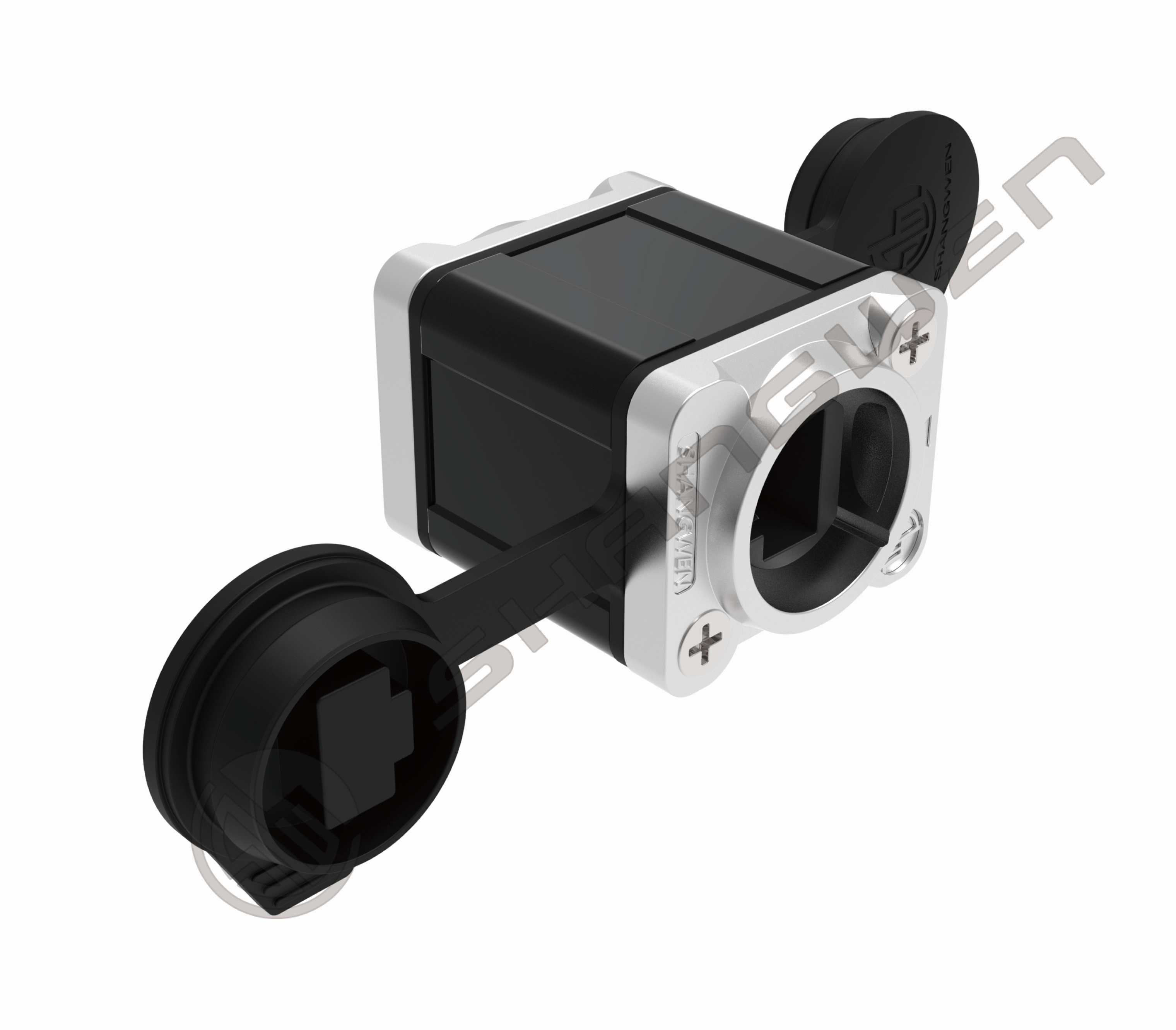 IP65 Waterproof Female RJ45 Connector Ethernet Network Cat5e Coupler Adapter for Power Connection in Outdoor Environments