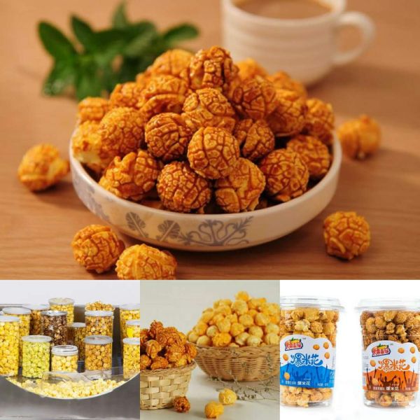Snack Food Caramel Flavored Industrial Popcorn Making Machine