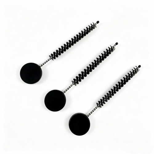 Precision Nozzle Tube Brush With Stop Disc Nylon Bristle and Twisted Stainless
