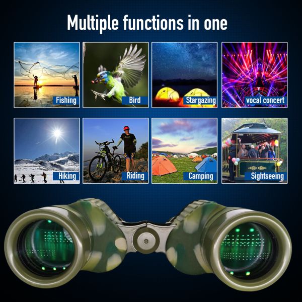 Adults Military Binoculars Waterproof Clear BAK4 Prism FMC Lens For Outdoor