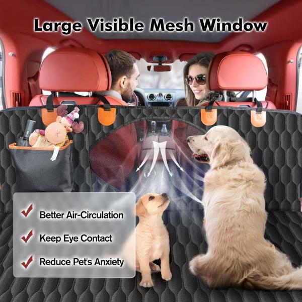 Dog Seat Cover Car Seat Cover for Pets 100%Waterproof Pet Seat Cover Hammock 600D Heavy Duty Scratch Proof Nonslip