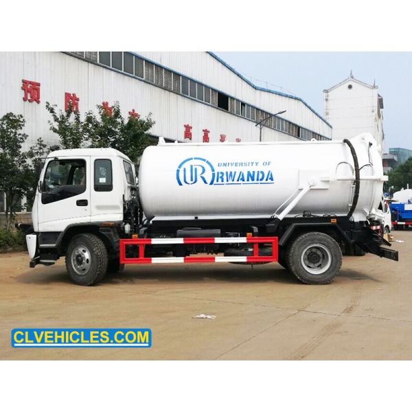 FTR 205hp 10CBM 15CBM ISUZU Sewage Suction Truck