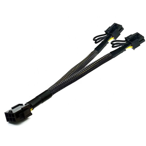 GPU 6 PIN Female to Dual 8 PIN Male 18AWG PCI Express Motherboard Power Supply Adapter PCIe Riser 3.0 Extension Cable