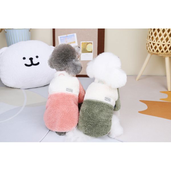 Собачьи шерсть, пластырь, верхняя одежда для домашних животных, маленькая собака, осень и зима, милый хлопковый пальто.