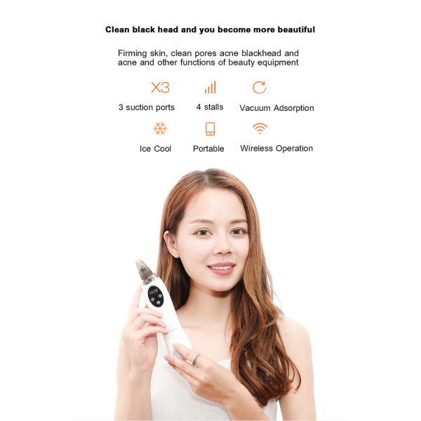 Ice Cool Home Beauty Machine Electric Pore Cleanser Blackhead & Acne Remover