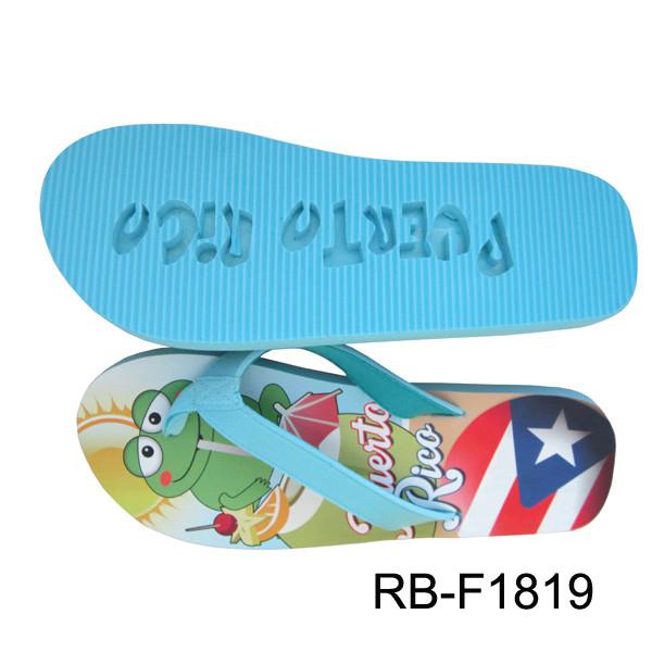 customed eva die cut and embossed slipper  Womens Flip flop thongs slipers manufacturers