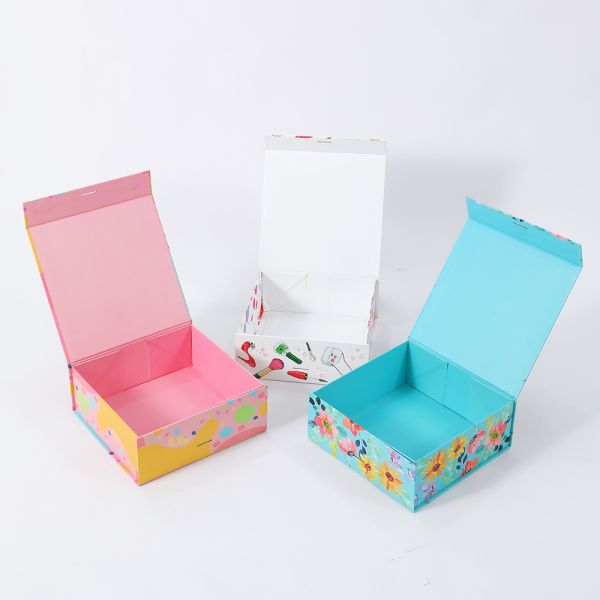 Жесткая складная бумажная коробка роскошная подарочная упаковка Картонная коробка складная магнитная с лентой