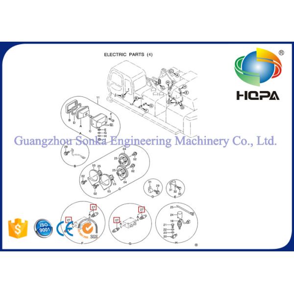 Высокий датчик датчика давления для экскаватора ЭС200-2 ЭС200-3 Хитачи, 4254563 20ПС586-8