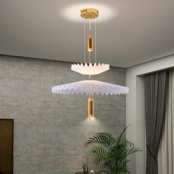 Lumière à LED en aluminium acrylique blanc noir nordique moderne pour la décoration de magasins de restaurants