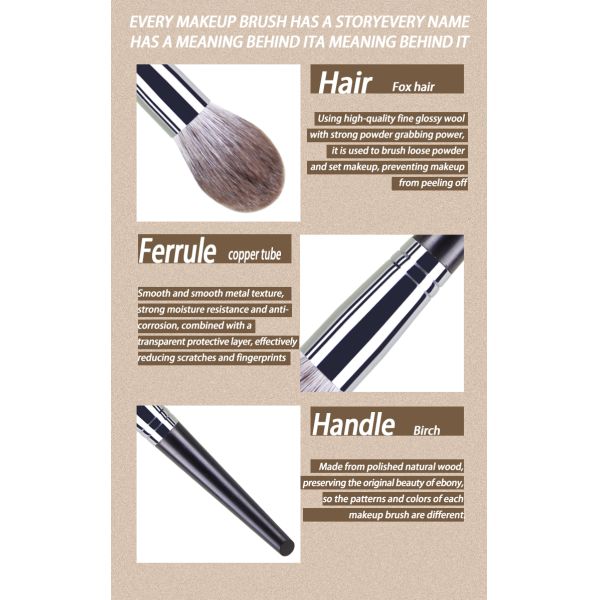 88A21212 Animal Hair Natural Hair Private Label Custom Luxury Goat Hair Professional Makeup Brushes Set