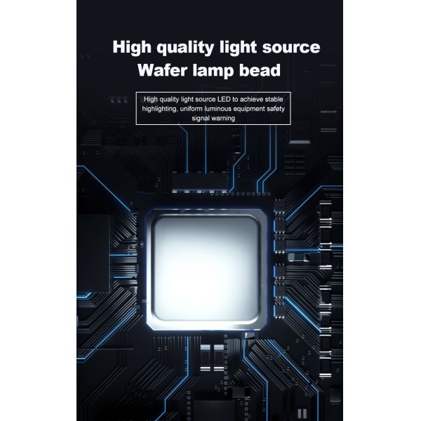 Voyant d'alarme LED à base pliable en cristal 24V 220V 0.6kg IP50 pour avertissement de sécurité