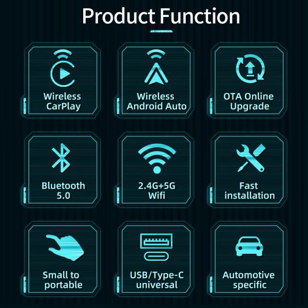 ユニバーサル ワイヤレス カープレイ ドングル OEM カープレイ 車用 ワイヤレス Usb ミニ ボックス