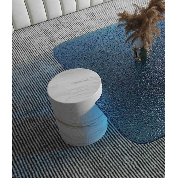 Стиль светлого роскошного мраморного круглого верхнего сегмента комнаты прожития журнального стола творческого дизайнерский