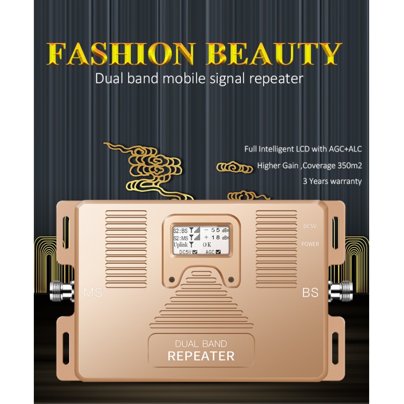 GSM LTE 2G 4G Signal Repeater with 70dB Gain, 800MHz Range, and Automatic Gain Control for Enhanced Mobile Signal