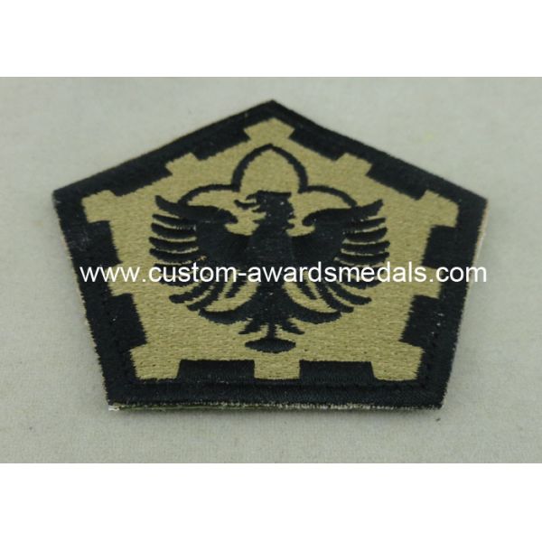 The Pentagon Clothes Patches Badges , Custom Embroidery Patches With Velcro