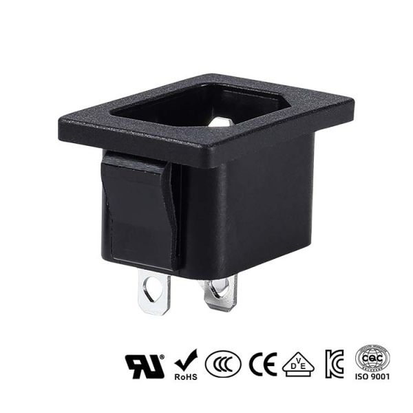 AC Power Socket Connection Electrical Harness — 6.3mm Spade Terminals, 3-Pin IEC-Style Connector — High-Temperature Terminal Wire for Electrical Equipment