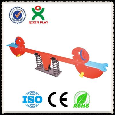 Playground double seesaw for kids,amusment park play equipment seesaw seat QX-096G