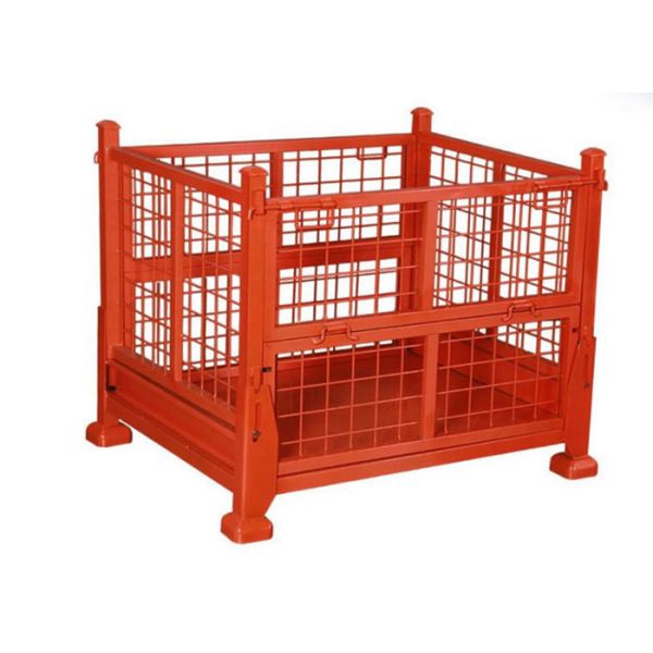 Collapsed Stillage Pallet Warehouse Racking Cages Stackable Assembled