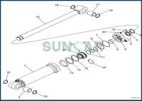87399338 Bucket Cylinder Seal Repair Kit fits CNH Loader 921E