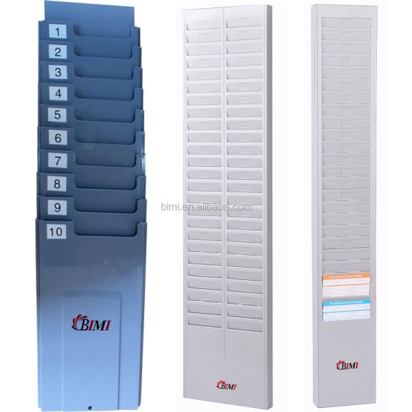 Grey or White ABS Time Card Holder for TS10 Time Recorder Time Management Made Easy