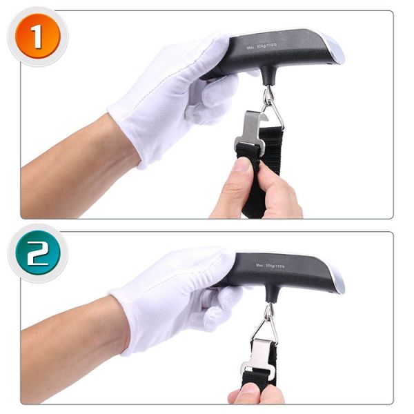 Travel Essential 50KG/110LB Electronic Travel Hanging Scale Simplicity Style Battery Powered Division 10G