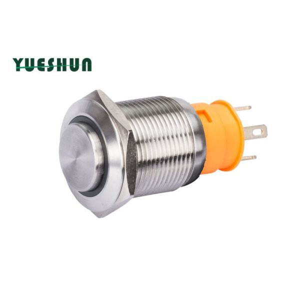 Round Head Metal 19mm Panel Mount Push Button Switch 20A Heavy Load For Marine