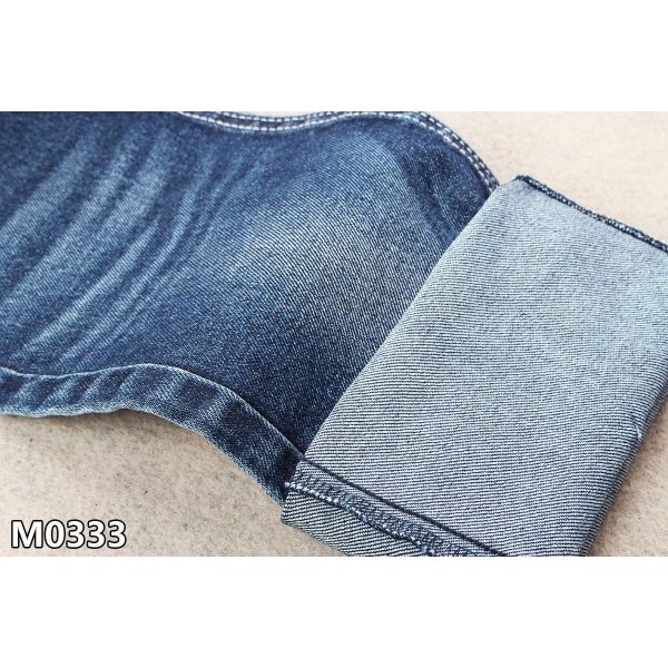 11.3OZ Recycling Cotton Polyester Spandex Denim Fabric For Jeans Sanforizing