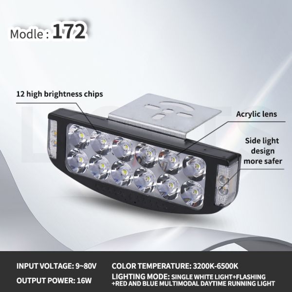 2000LM Motorcycle External Spotlight 6500K Motorcycle Aux Light 12V - 85V